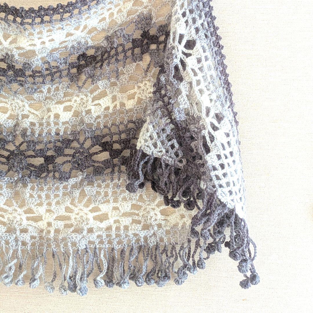 Alizeアンゴラゴールドバティック　グレーグラデーション