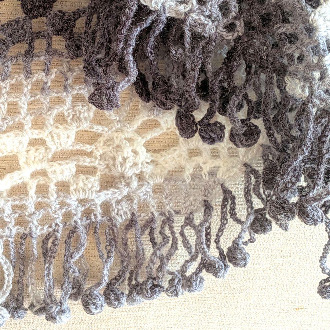 Alizeアンゴラゴールドバティック　グレーグラデーション