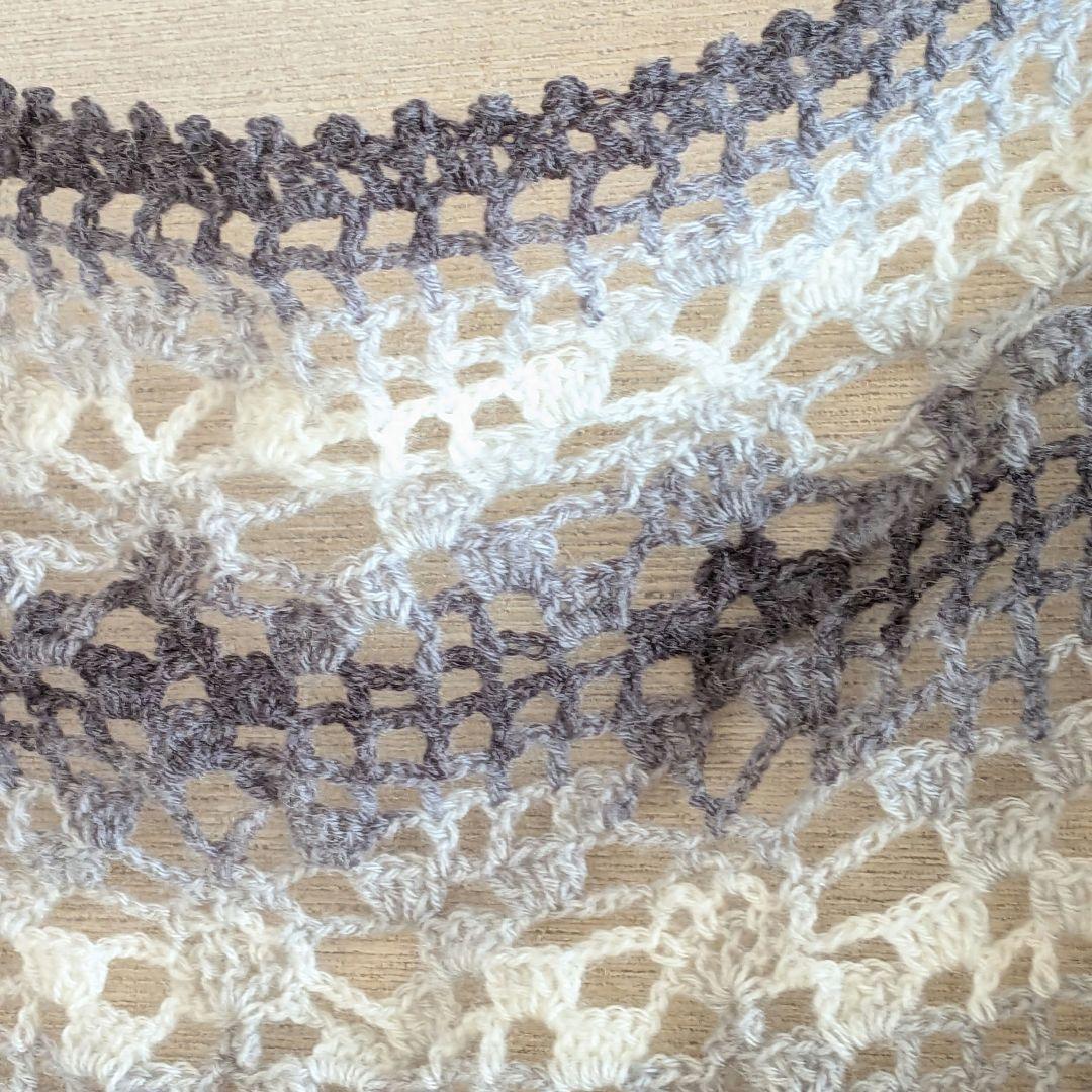 Alizeアンゴラゴールドバティック　グレーグラデーション