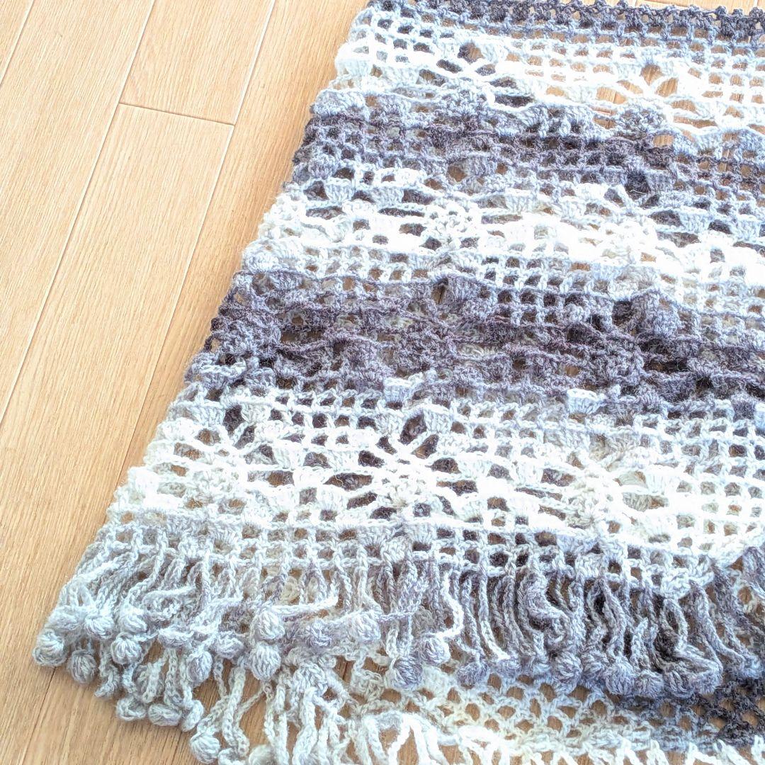 Alizeアンゴラゴールドバティック　グレーグラデーション