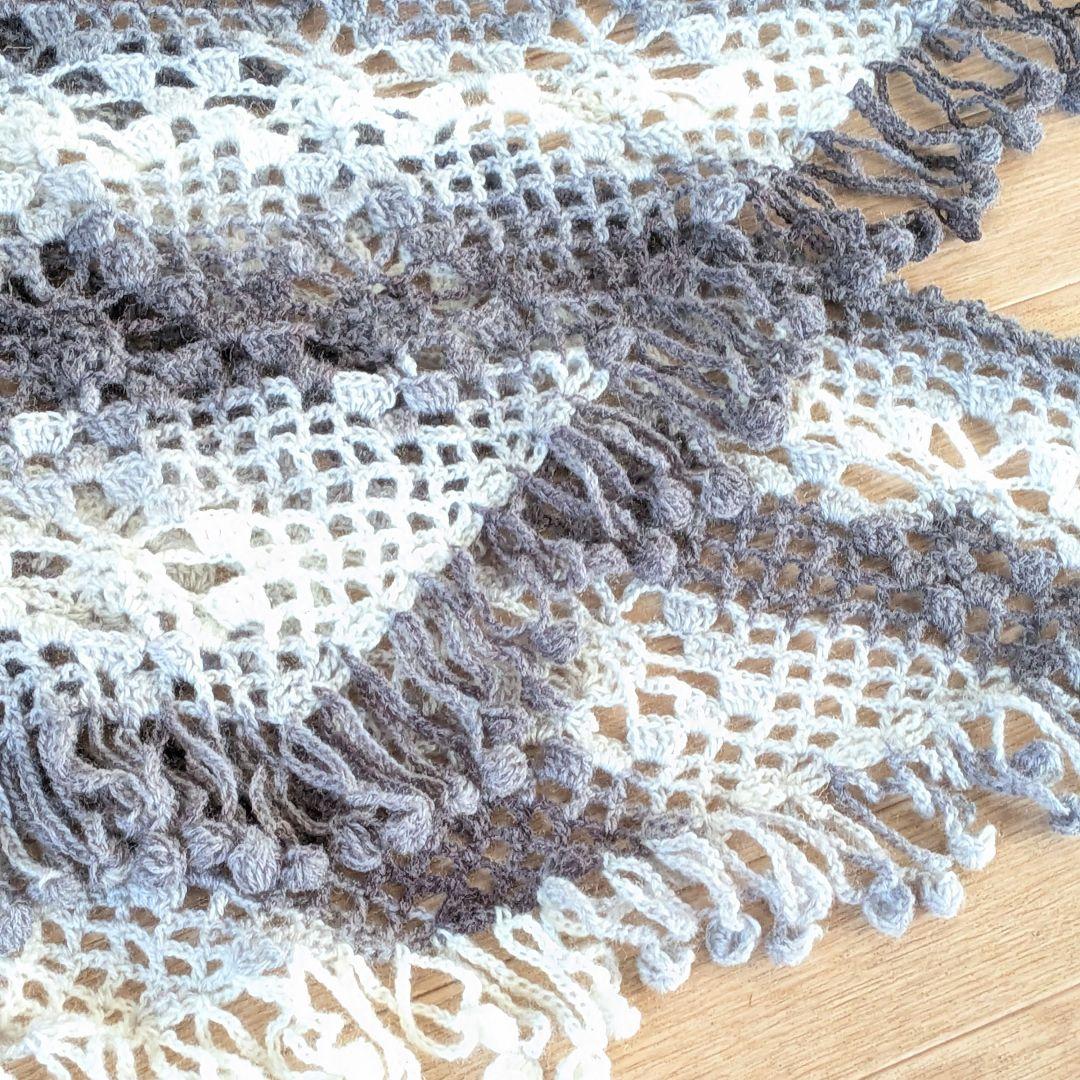 Alizeアンゴラゴールドバティック　グレーグラデーション