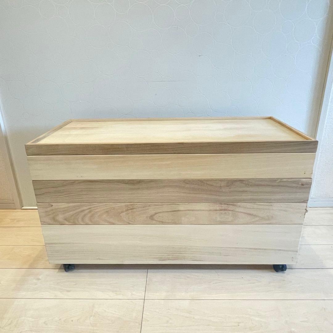 桐箱 衣装ケース 4段 着物収納 着物ケース キャスター付き 桐箪笥 防湿 防虫