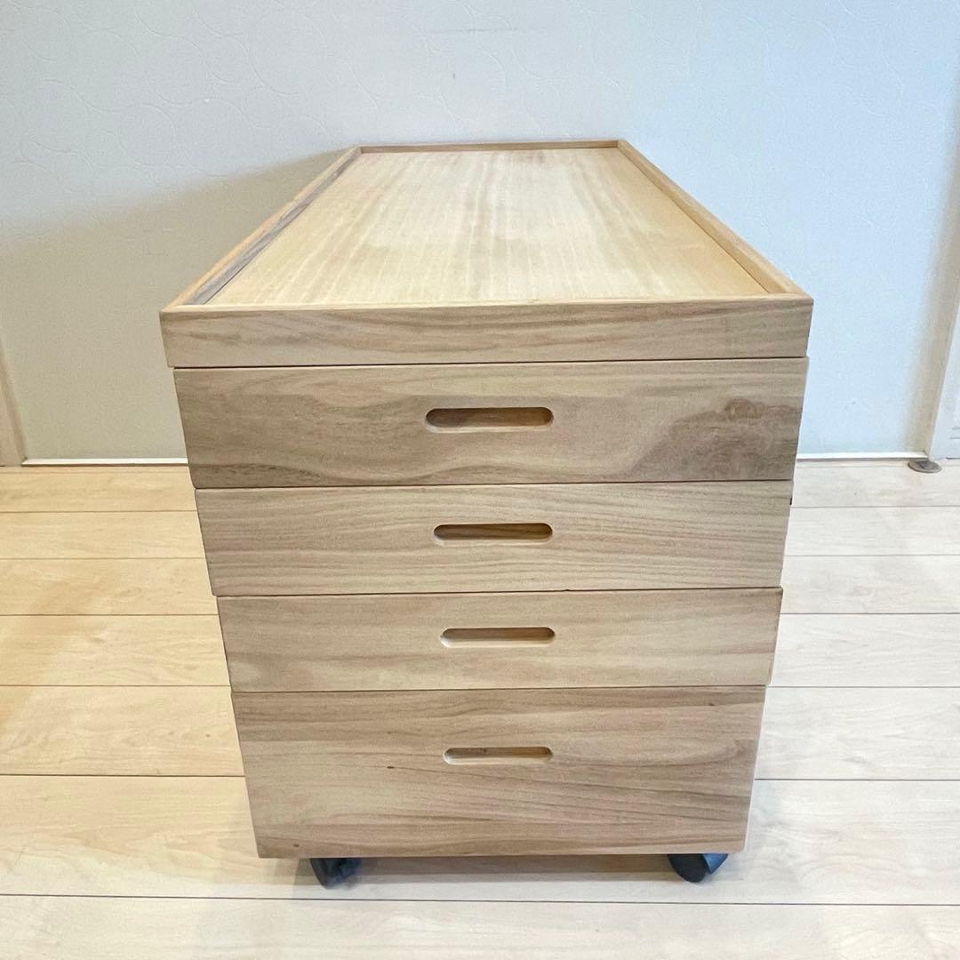 桐箱 衣装ケース 4段 着物収納 着物ケース キャスター付き 桐箪笥 防湿 防虫