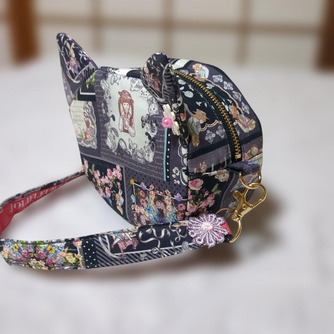 専用…ジョリーフルールマイリトルテイラー 幸せのハンカチーフ柄…コロンと猫ポーチ