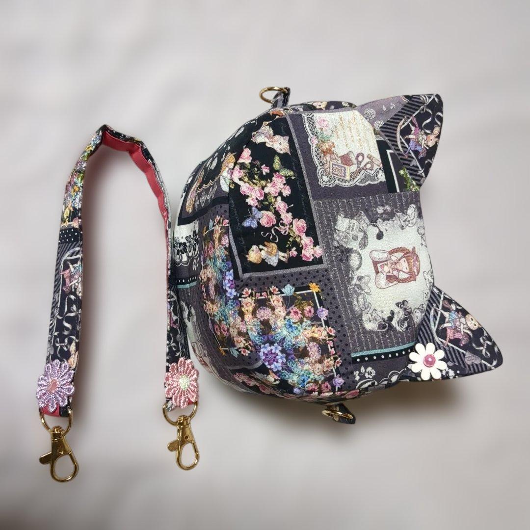 専用…ジョリーフルールマイリトルテイラー 幸せのハンカチーフ柄…コロンと猫ポーチ