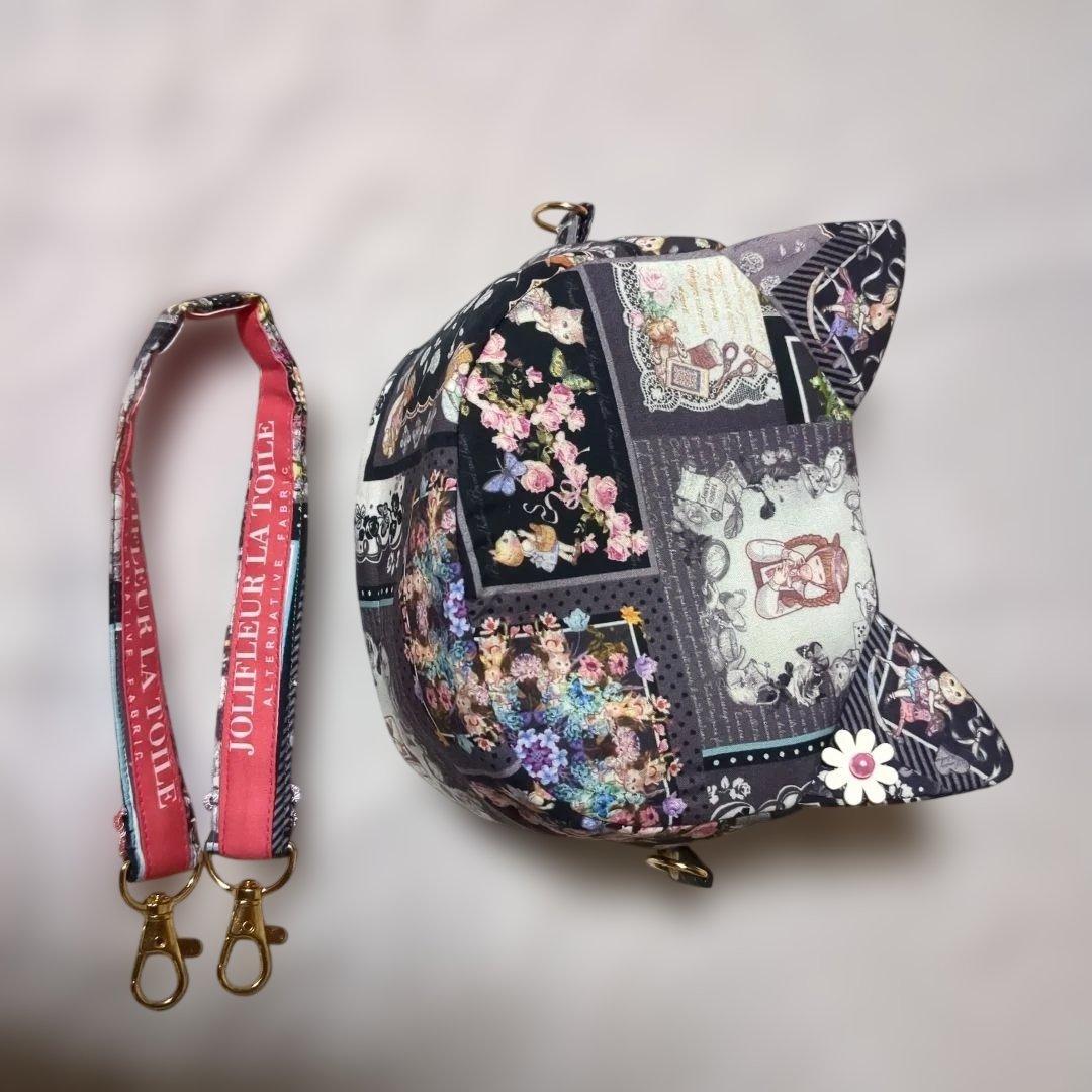 専用…ジョリーフルールマイリトルテイラー 幸せのハンカチーフ柄…コロンと猫ポーチ