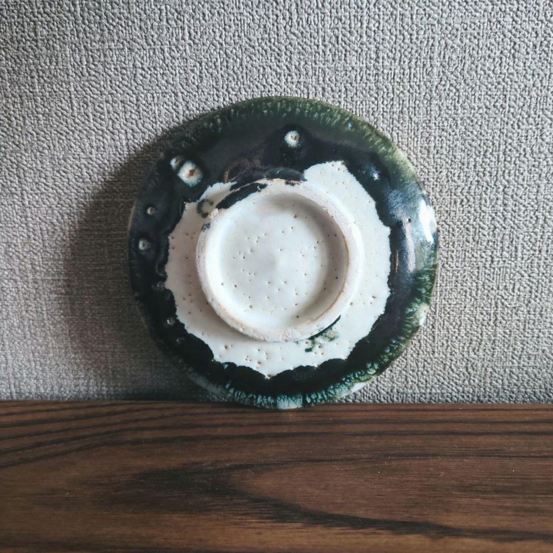 新品未使用 楠田純子さんの豆皿とドクロ箸置き2点set 作家もの