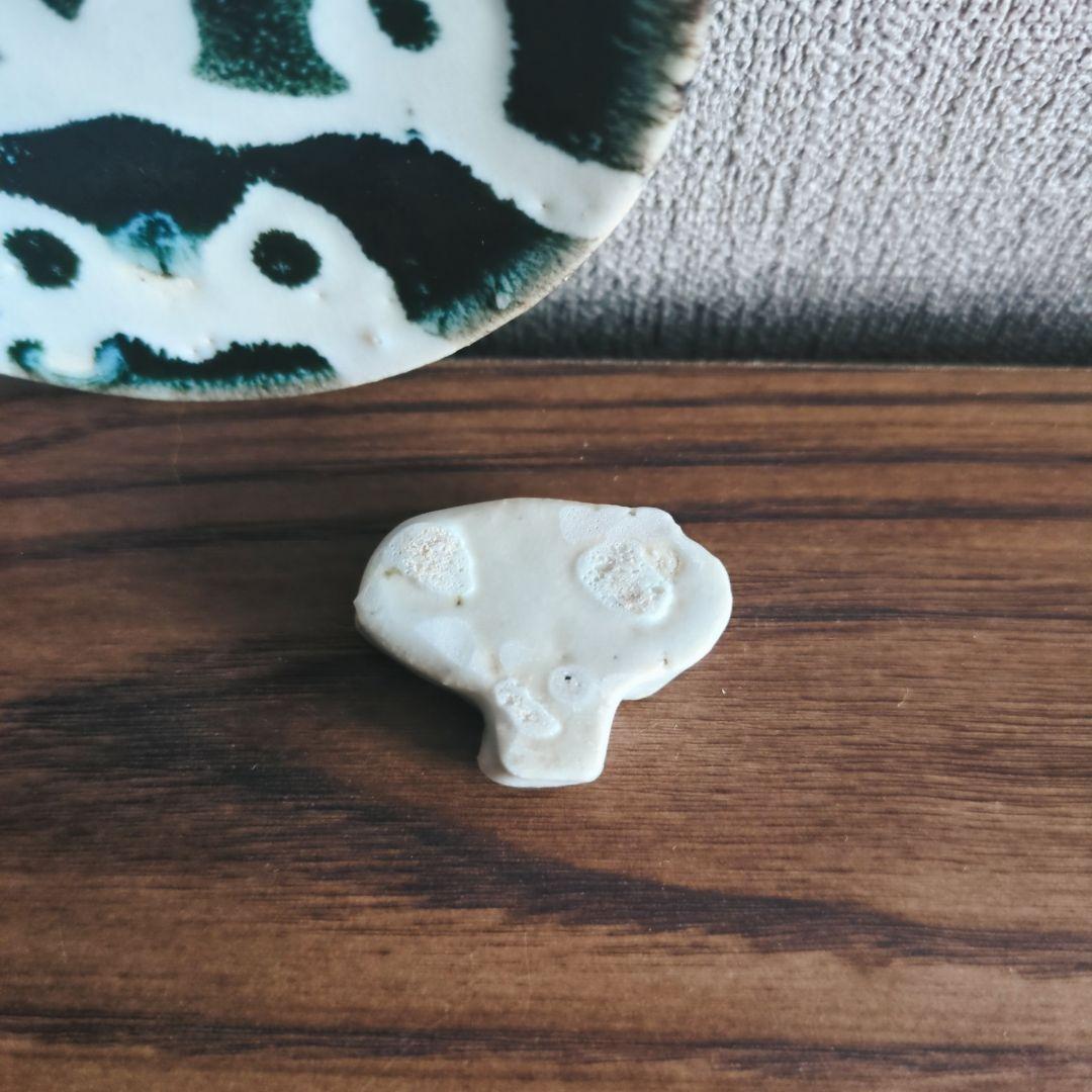 新品未使用 楠田純子さんの豆皿とドクロ箸置き2点set 作家もの