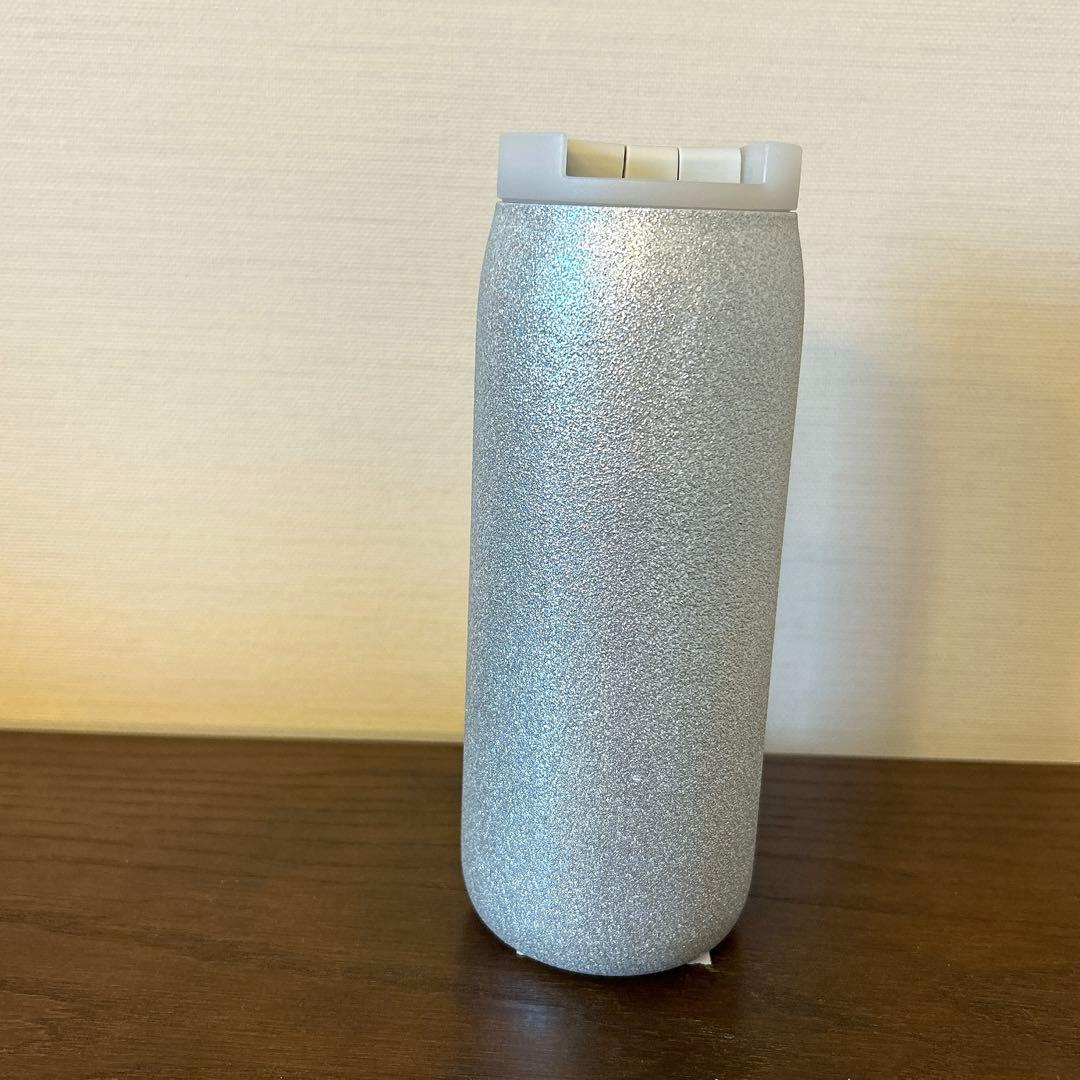 スターバックス　カンシェイプステンレスボトルシルバーグリッター