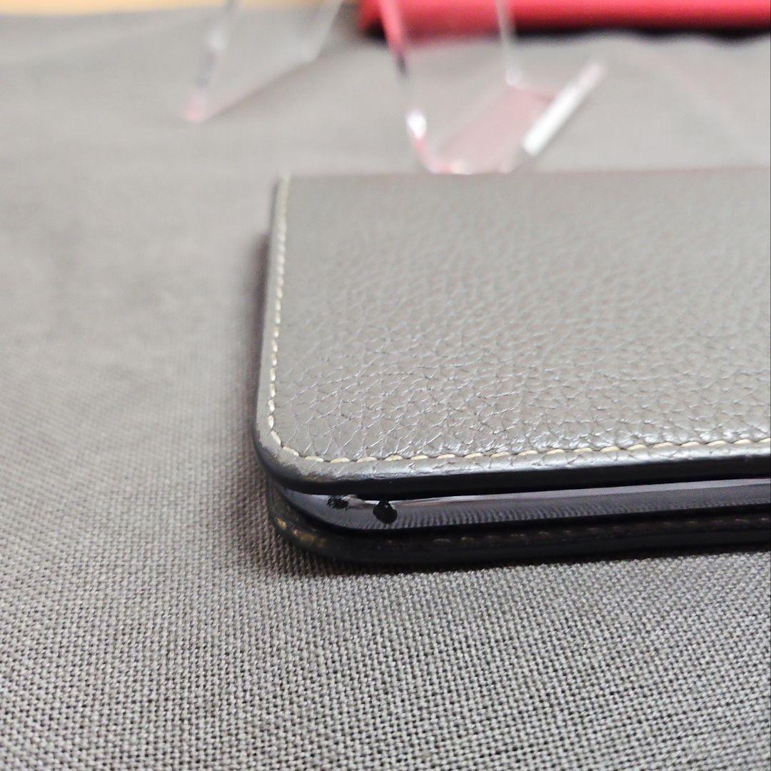 美品 BONAVENTURAボナベンチュラ iPhone用手帳型ケース グレー