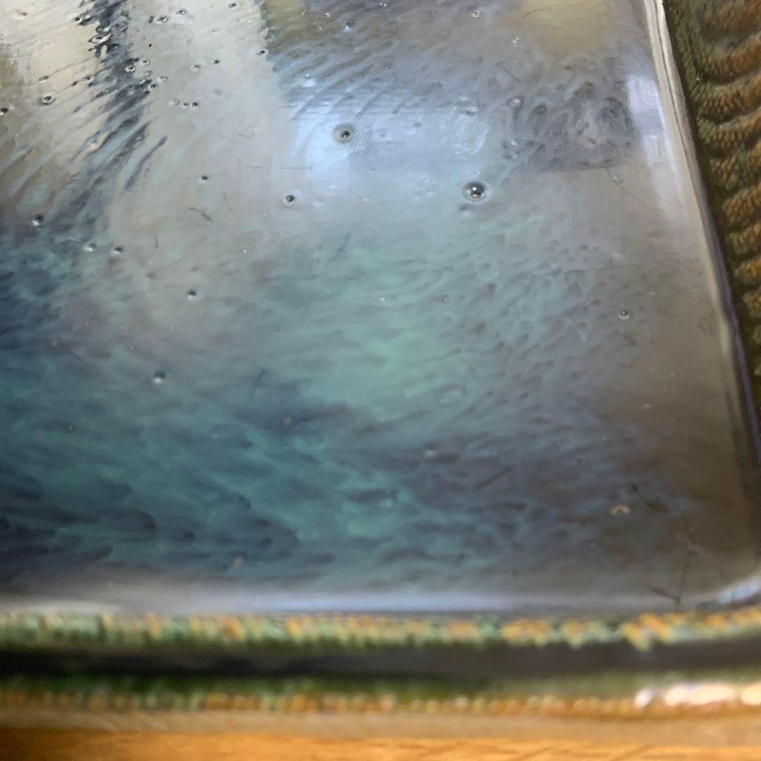 ￼22,000円　金谷ホテル創業150周年記念　益子焼　織部　角皿　限定品