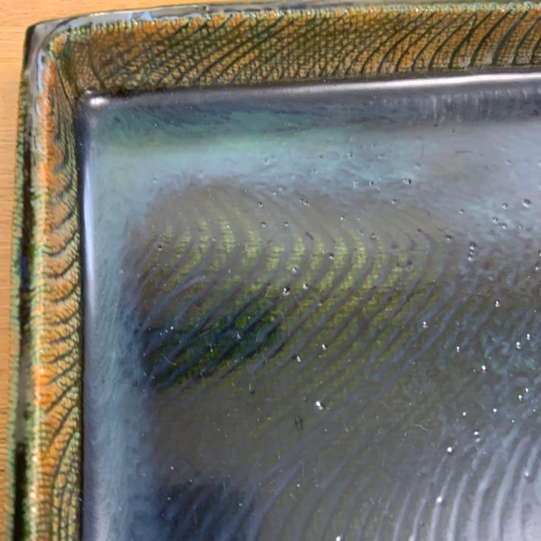 ￼22,000円　金谷ホテル創業150周年記念　益子焼　織部　角皿　限定品