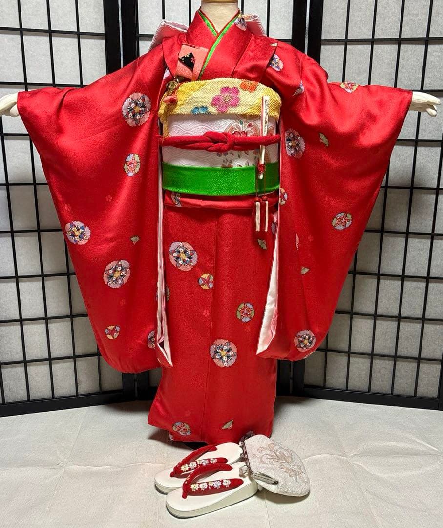 七五三　正絹着物セット　7歳　手縫いお誂え　高級品