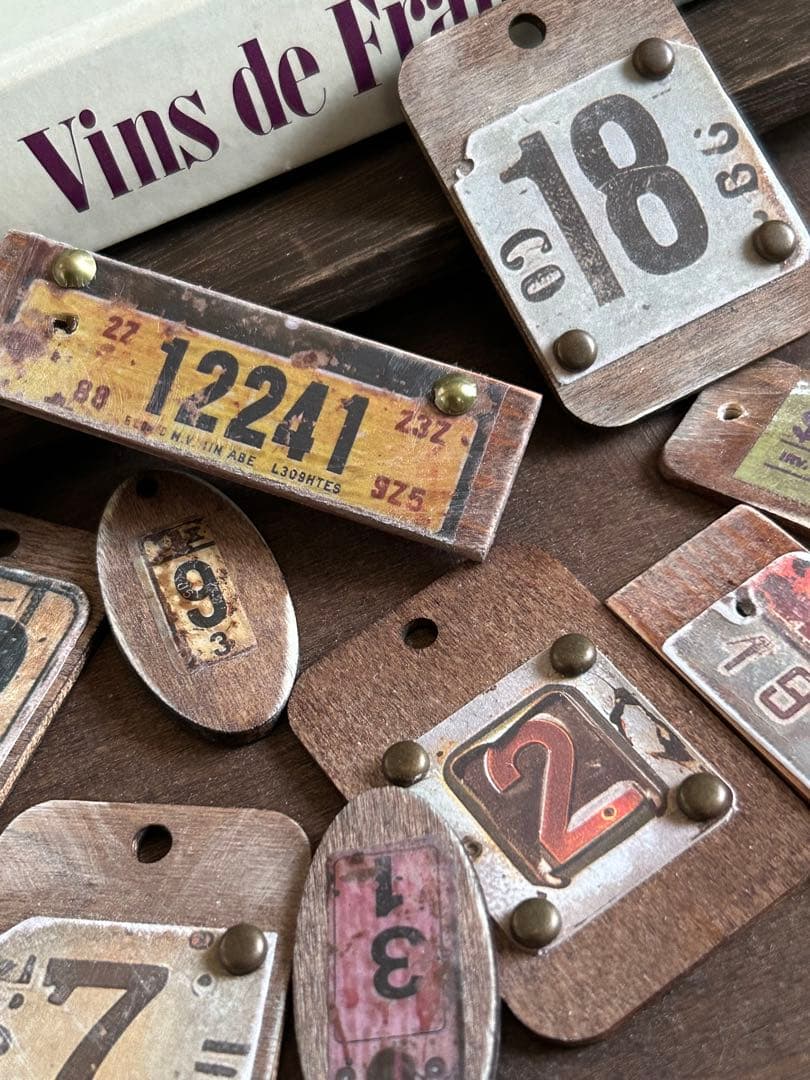 レトロウッドタグメタリック　9枚　No.178