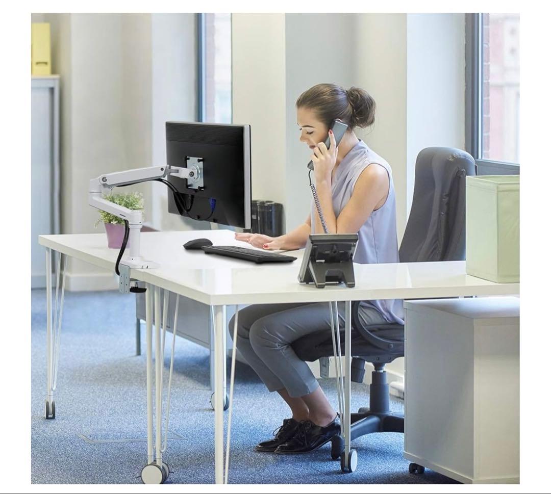 エルゴトロンLX デスク モニターアーム ホワイト 34インチモニター対応