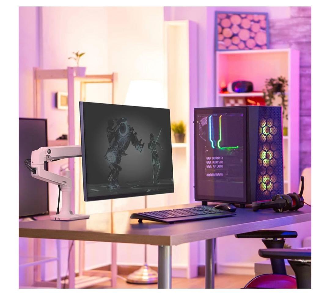 エルゴトロンLX デスク モニターアーム ホワイト 34インチモニター対応