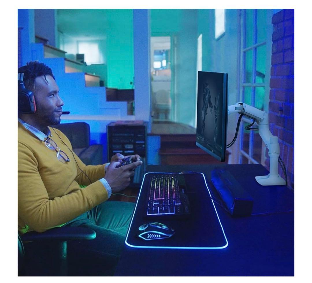 エルゴトロンLX デスク モニターアーム ホワイト 34インチモニター対応