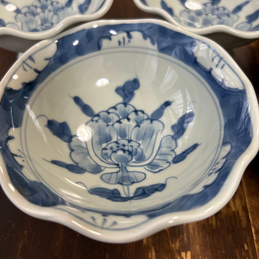 有田焼　宗右衛門　高台小鉢　デザートカップ　5客　デザート鉢　脚付き鉢　高台鉢