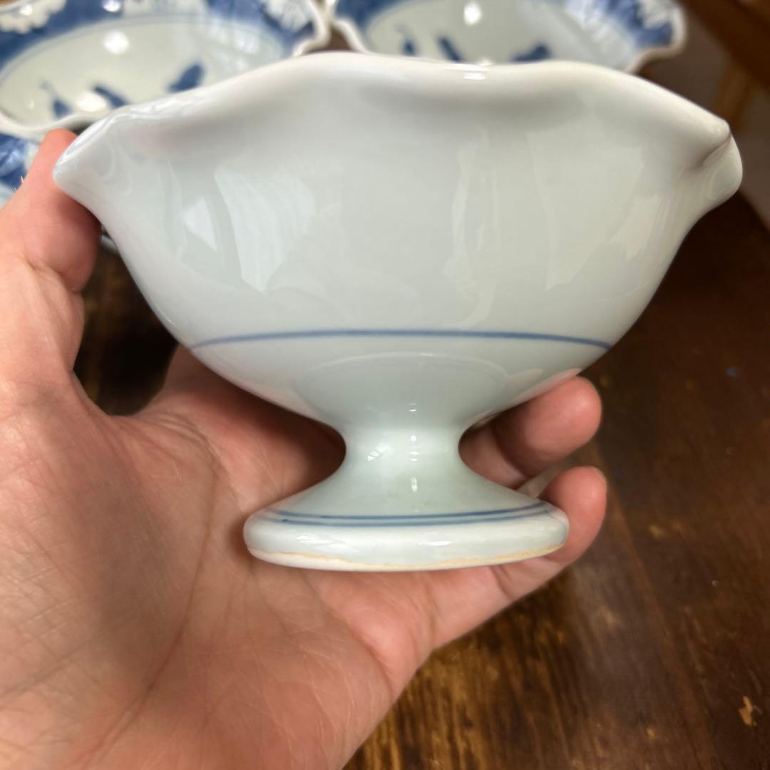 有田焼　宗右衛門　高台小鉢　デザートカップ　5客　デザート鉢　脚付き鉢　高台鉢