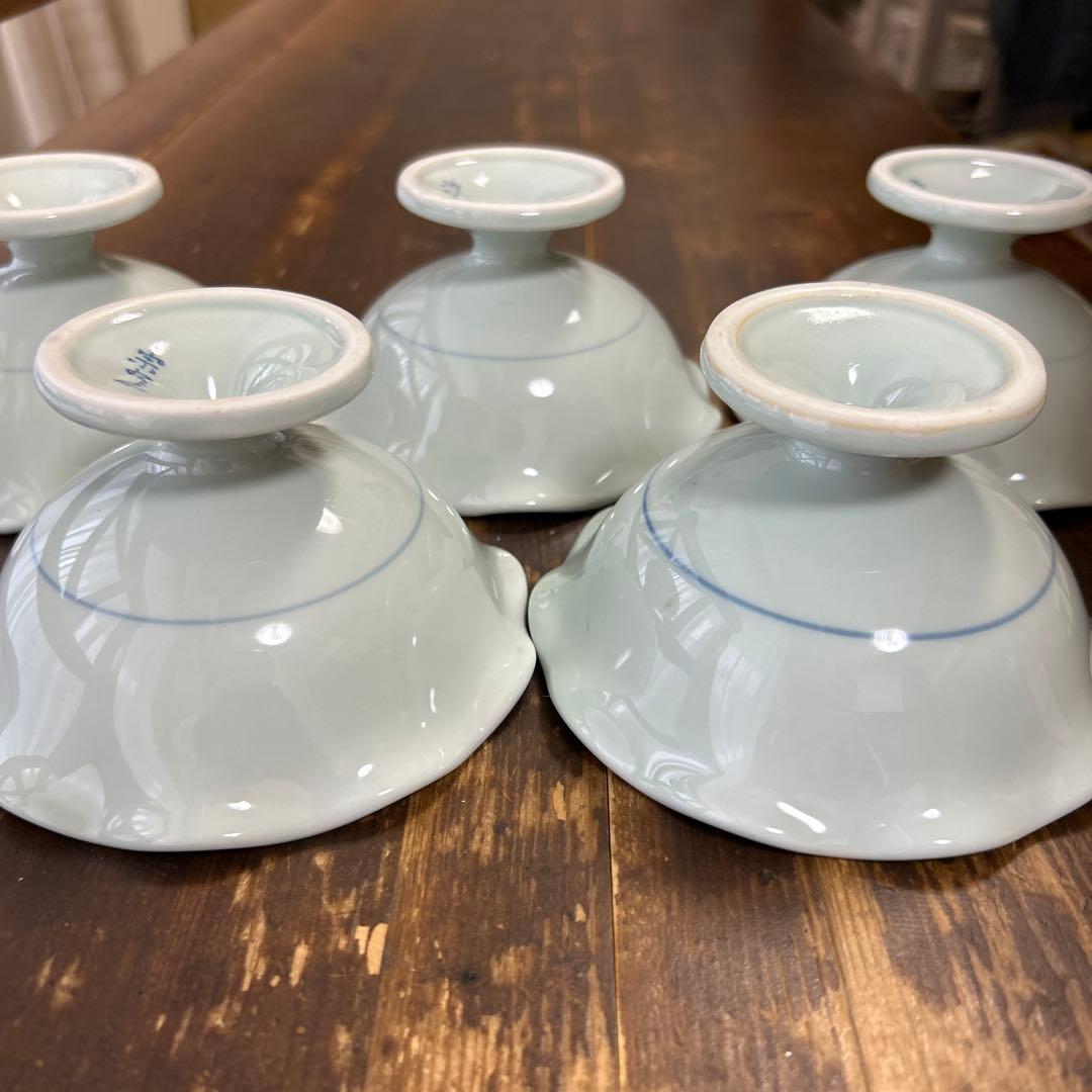 有田焼　宗右衛門　高台小鉢　デザートカップ　5客　デザート鉢　脚付き鉢　高台鉢