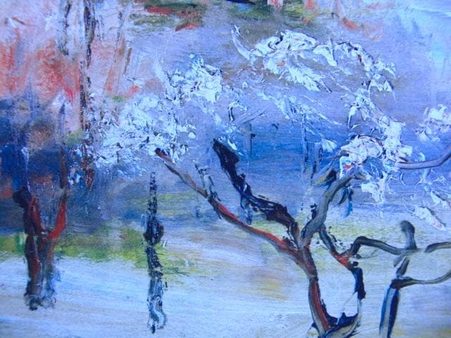 黒田清輝、【梅林】、年代物・希少な画集画、新品高級額 額装付、状態良好