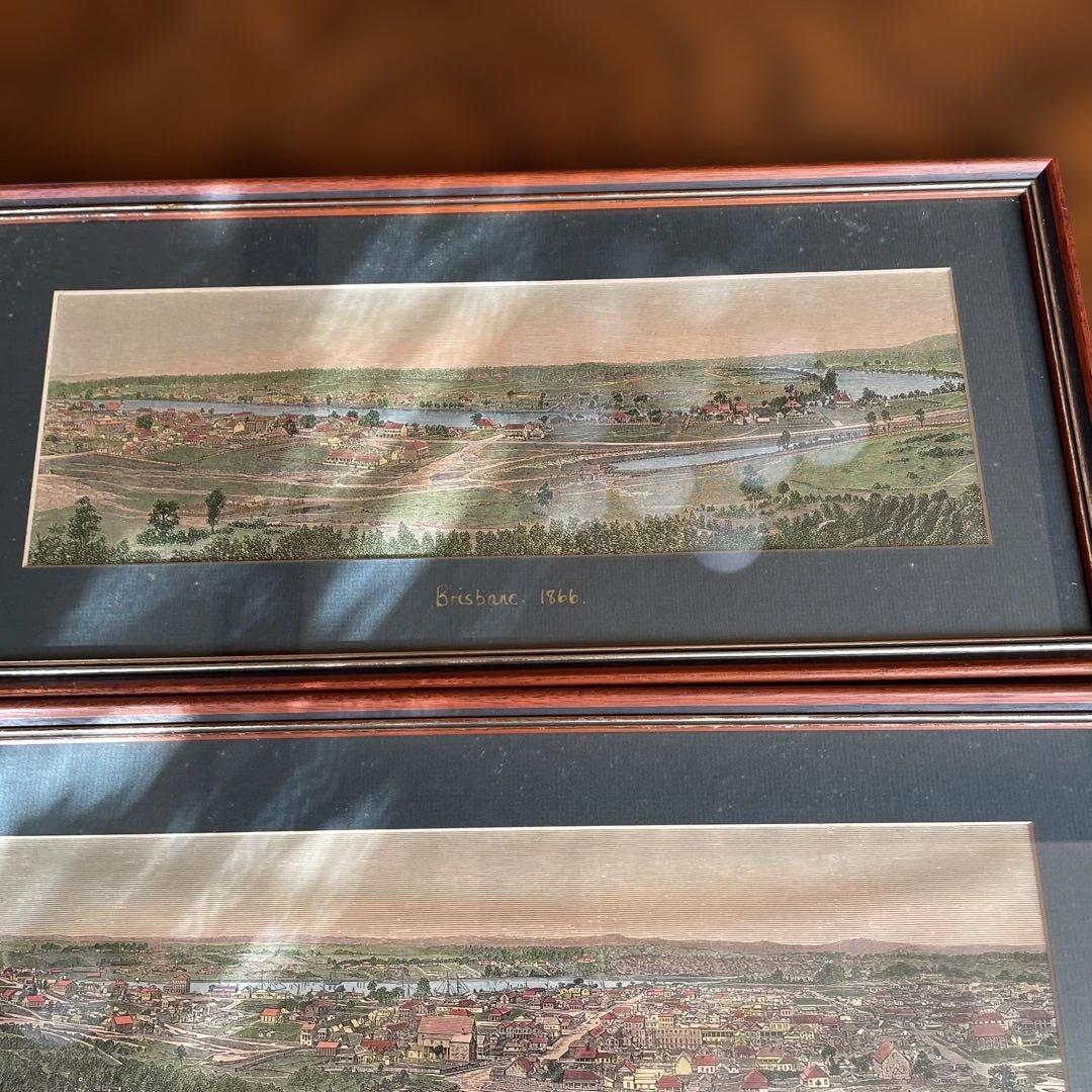 AUSTRALIA BRISBANE1864年・1866年 風景画セット