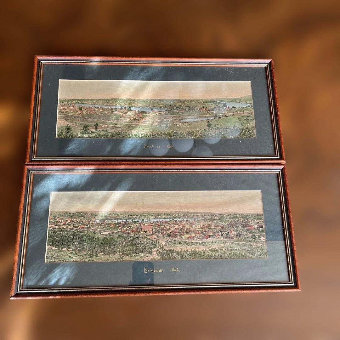 AUSTRALIA BRISBANE1864年・1866年 風景画セット