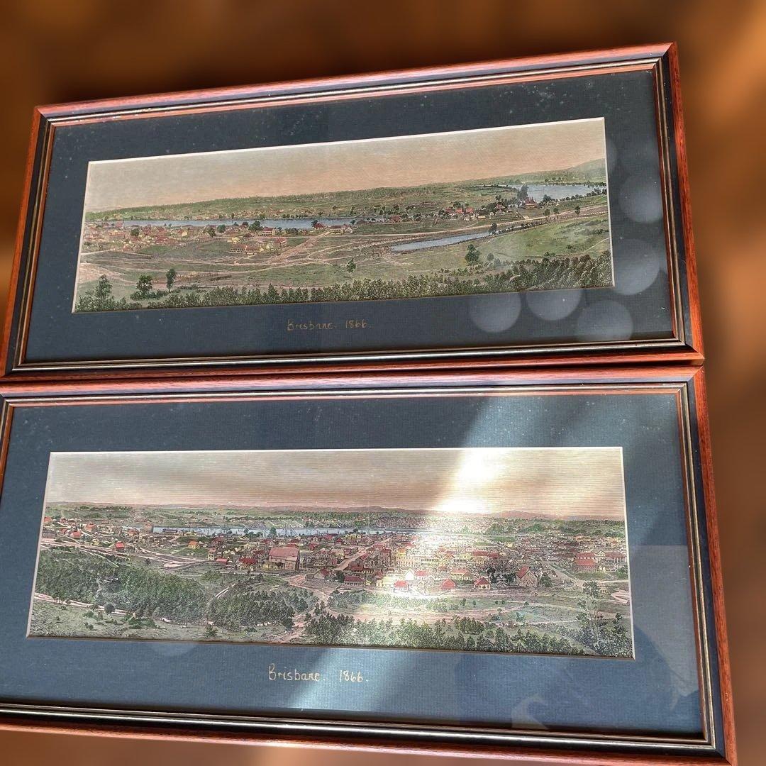 AUSTRALIA BRISBANE1864年・1866年 風景画セット