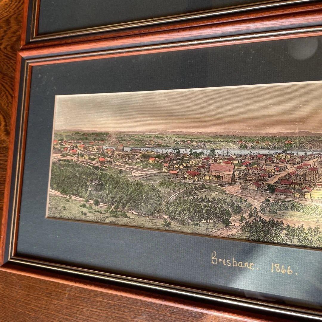 AUSTRALIA BRISBANE1864年・1866年 風景画セット