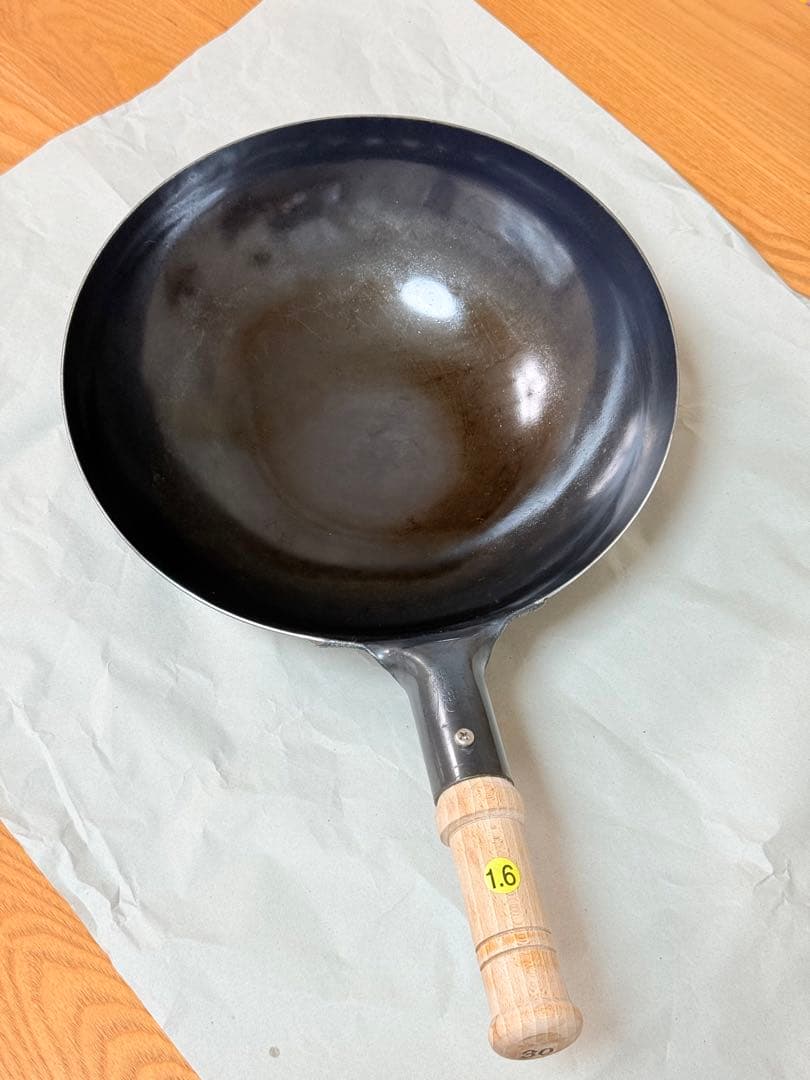 片手中華鍋☆1.6mm☆30cm　空焚き済み☆ 山田工業所鉄打出