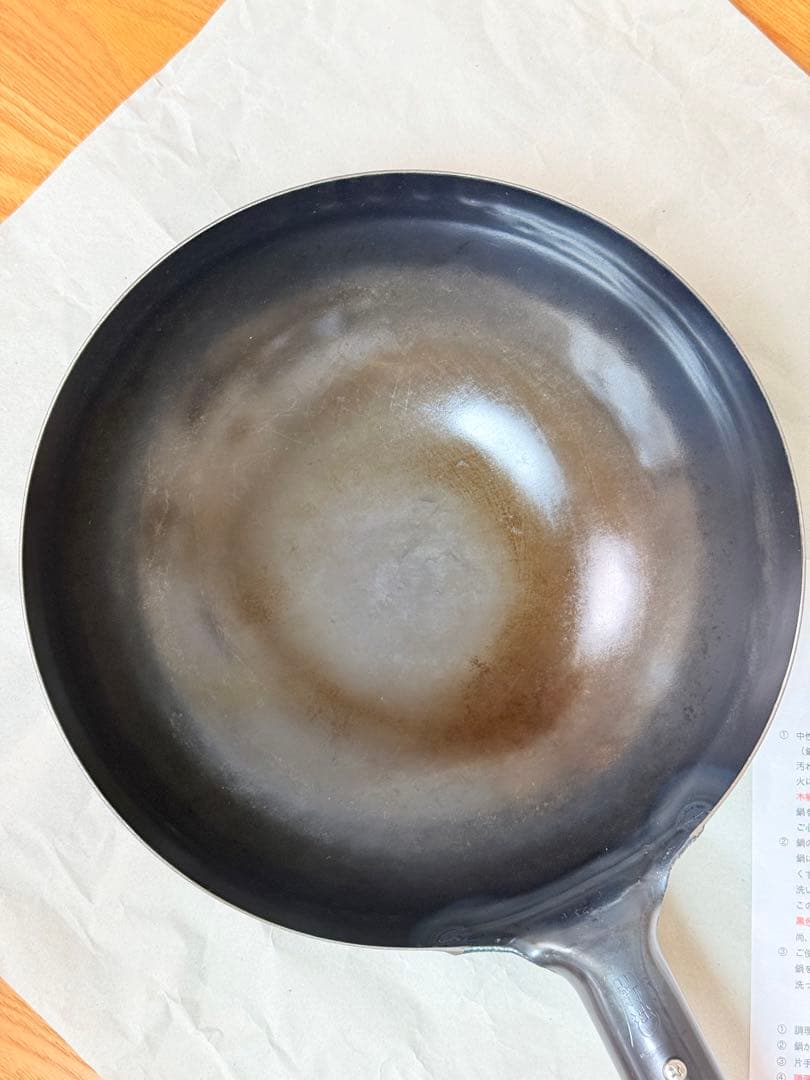 片手中華鍋☆1.6mm☆30cm　空焚き済み☆ 山田工業所鉄打出