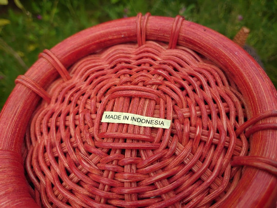 籐かご　小物入れ　トマト&ナスのセット