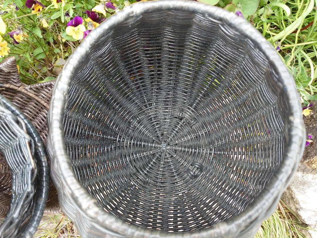 籐かご　小物入れ　トマト&ナスのセット