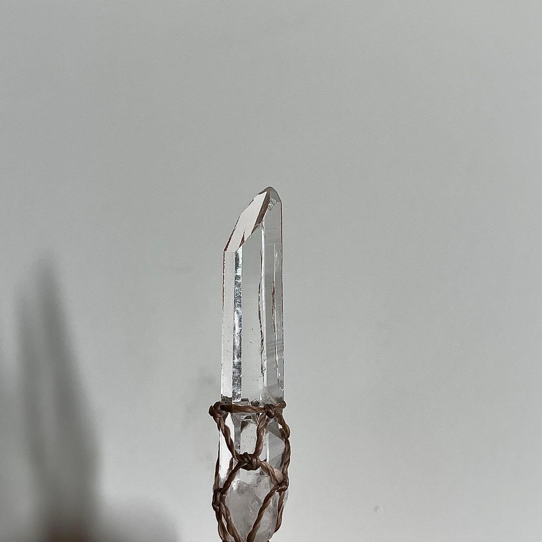 ヒマラヤ水晶 マカルー産 ＊ マクラメペンダント ネックレス ③