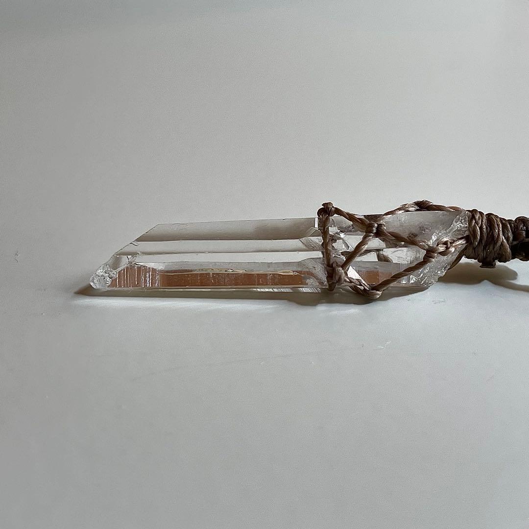 ヒマラヤ水晶 マカルー産 ＊ マクラメペンダント ネックレス ③