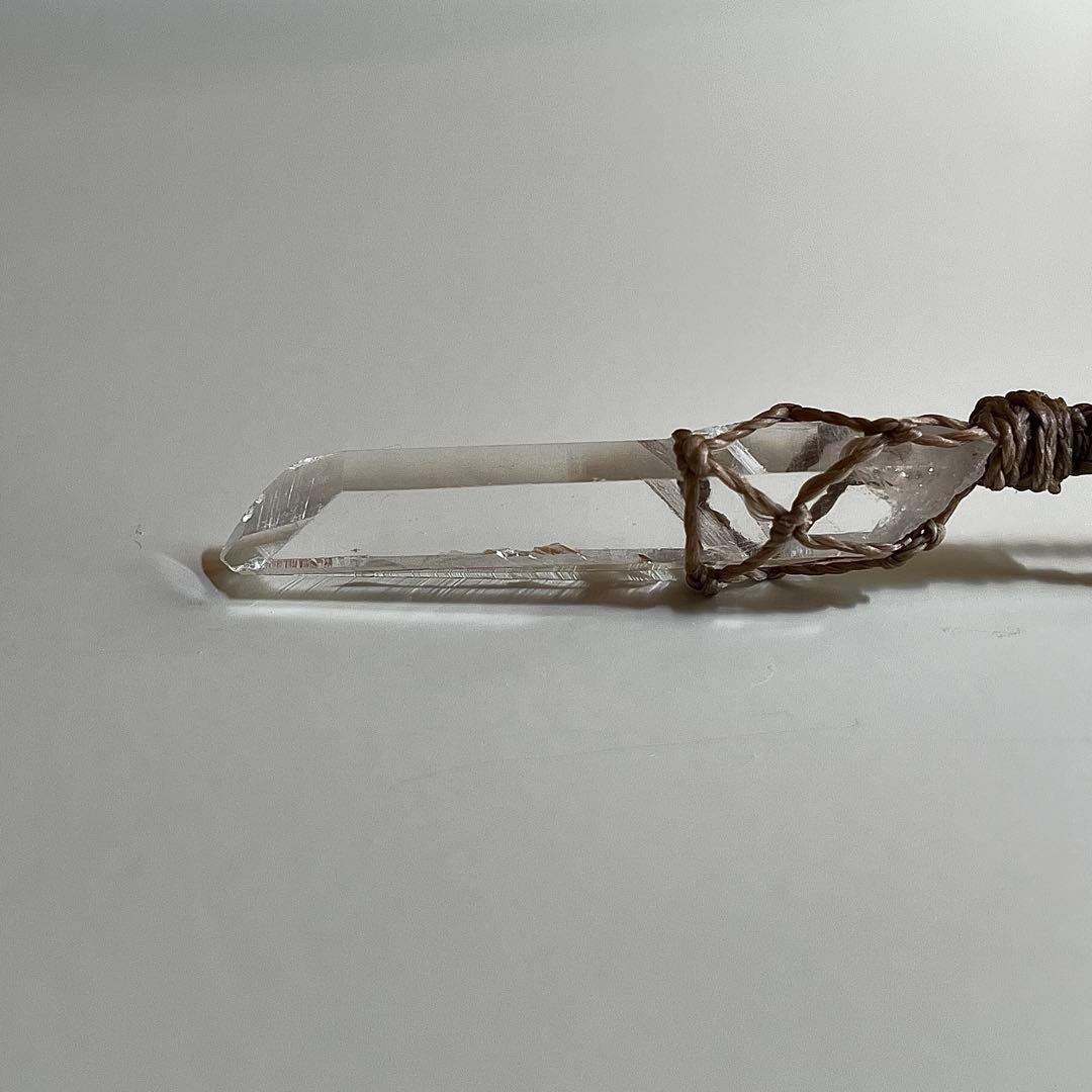 ヒマラヤ水晶 マカルー産 ＊ マクラメペンダント ネックレス ③