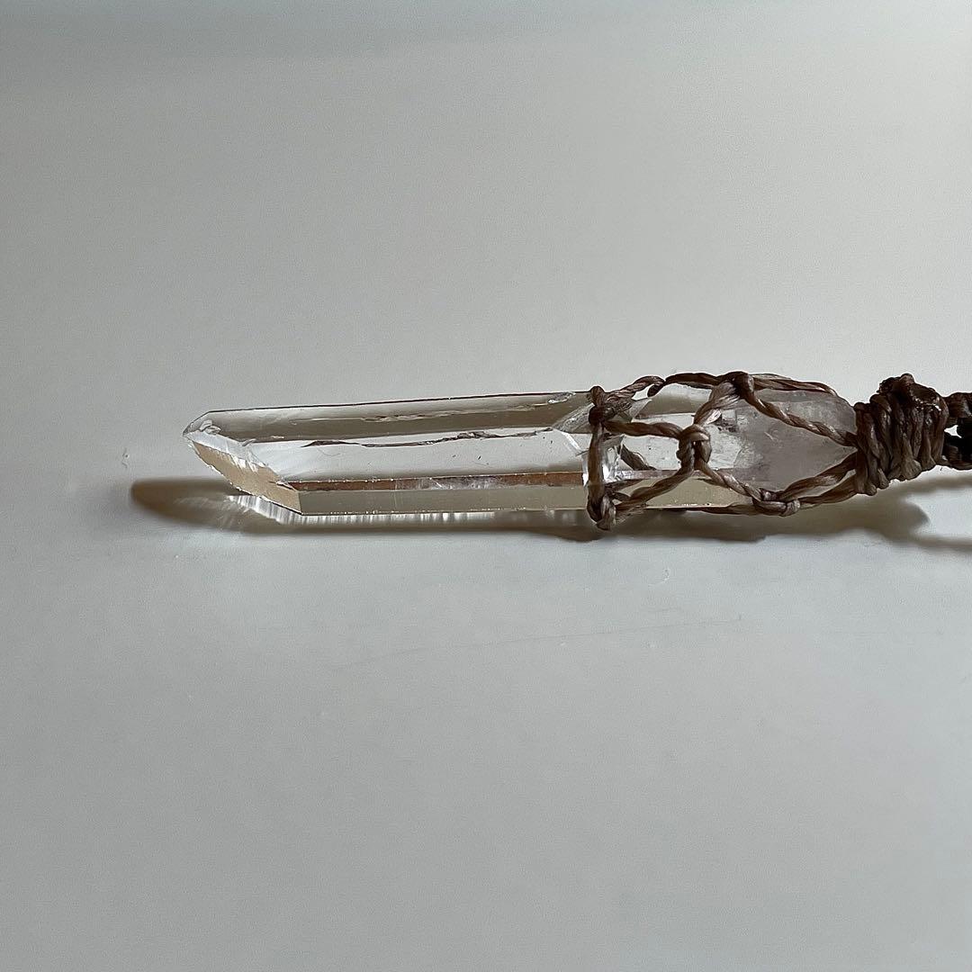 ヒマラヤ水晶 マカルー産 ＊ マクラメペンダント ネックレス ③