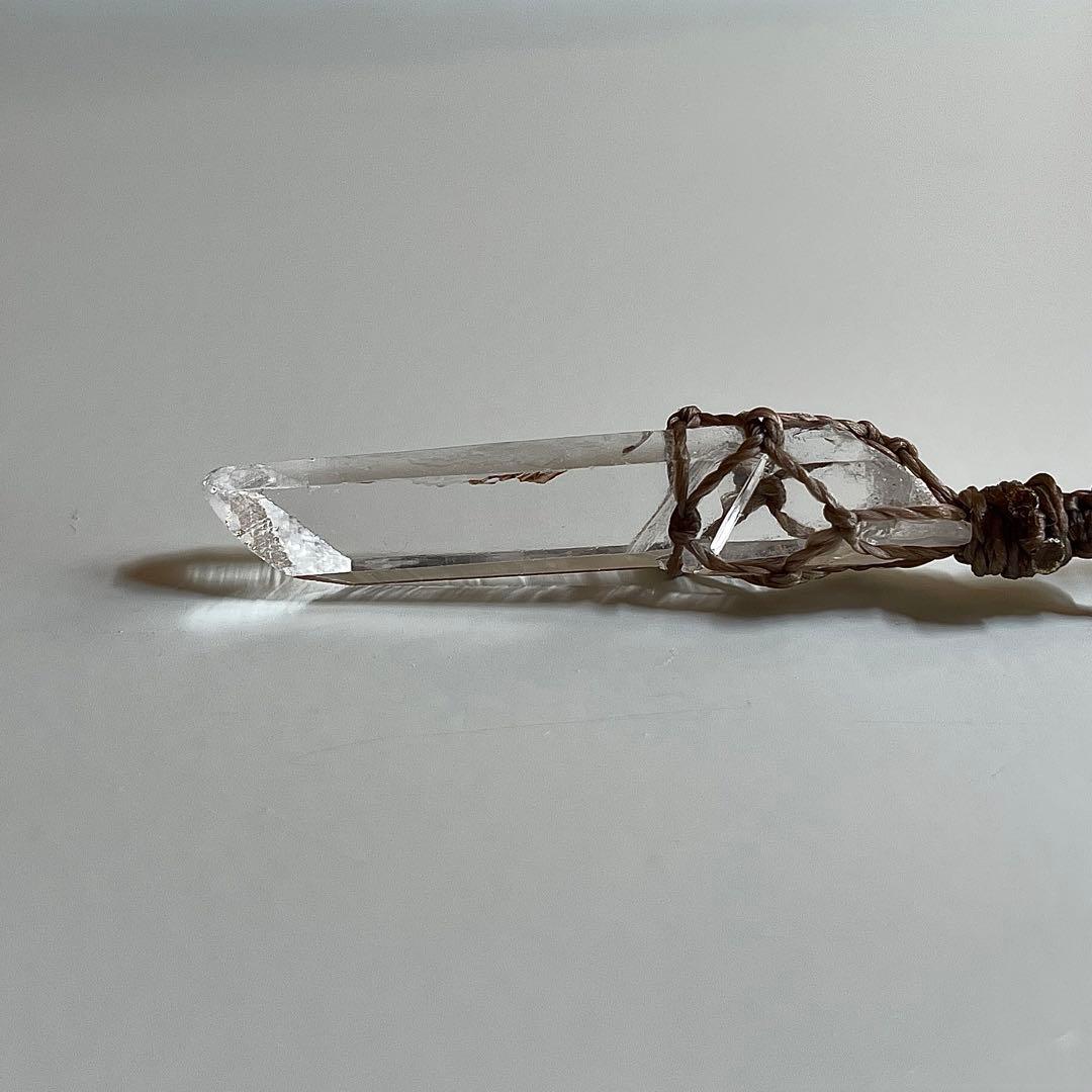 ヒマラヤ水晶 マカルー産 ＊ マクラメペンダント ネックレス ③