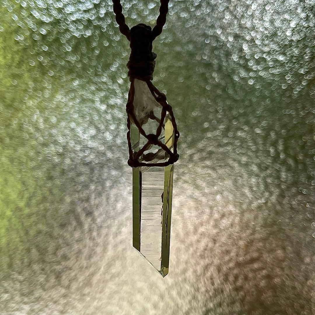 ヒマラヤ水晶 マカルー産 ＊ マクラメペンダント ネックレス ③