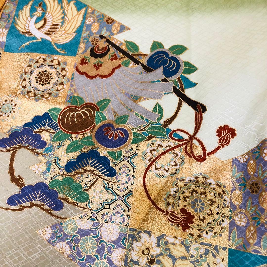 七五三着物五歳‼️完全フルセット‼️グリーン系1番人気柄兜⭐︎金蘭袴豪華際立つ秀品