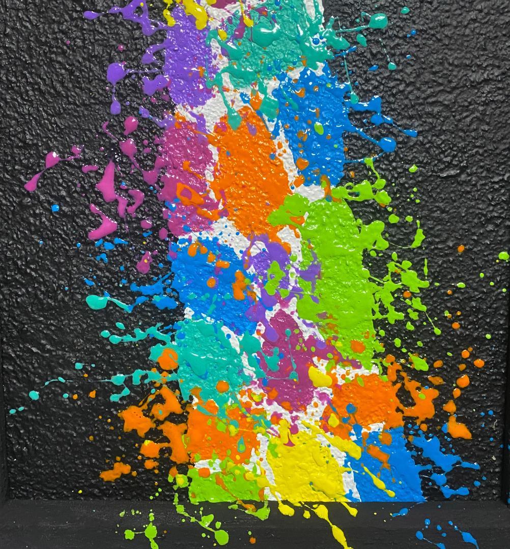 キリン 原画 アクリル画 インテリアアート「キリン」