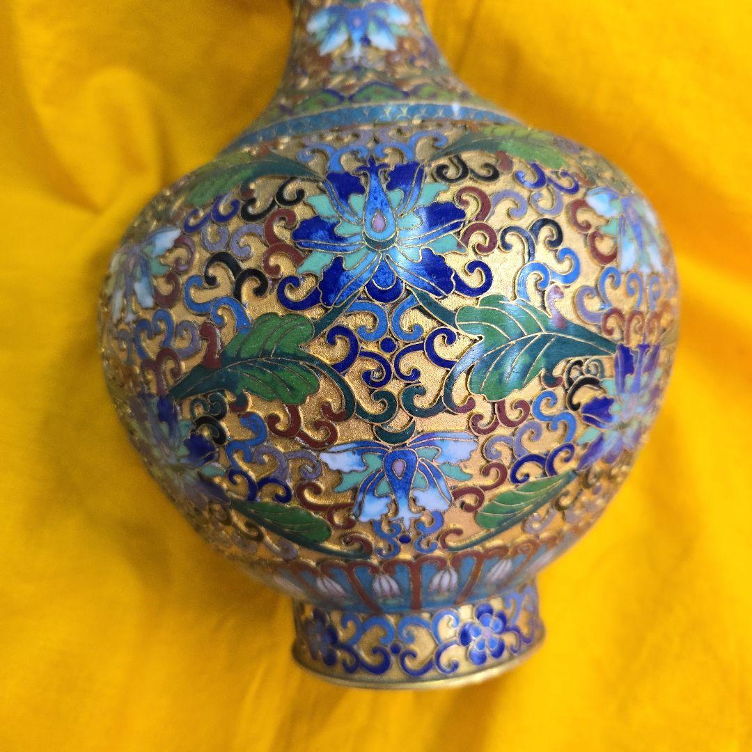 レトロ 中国美術 七宝焼き 花瓶