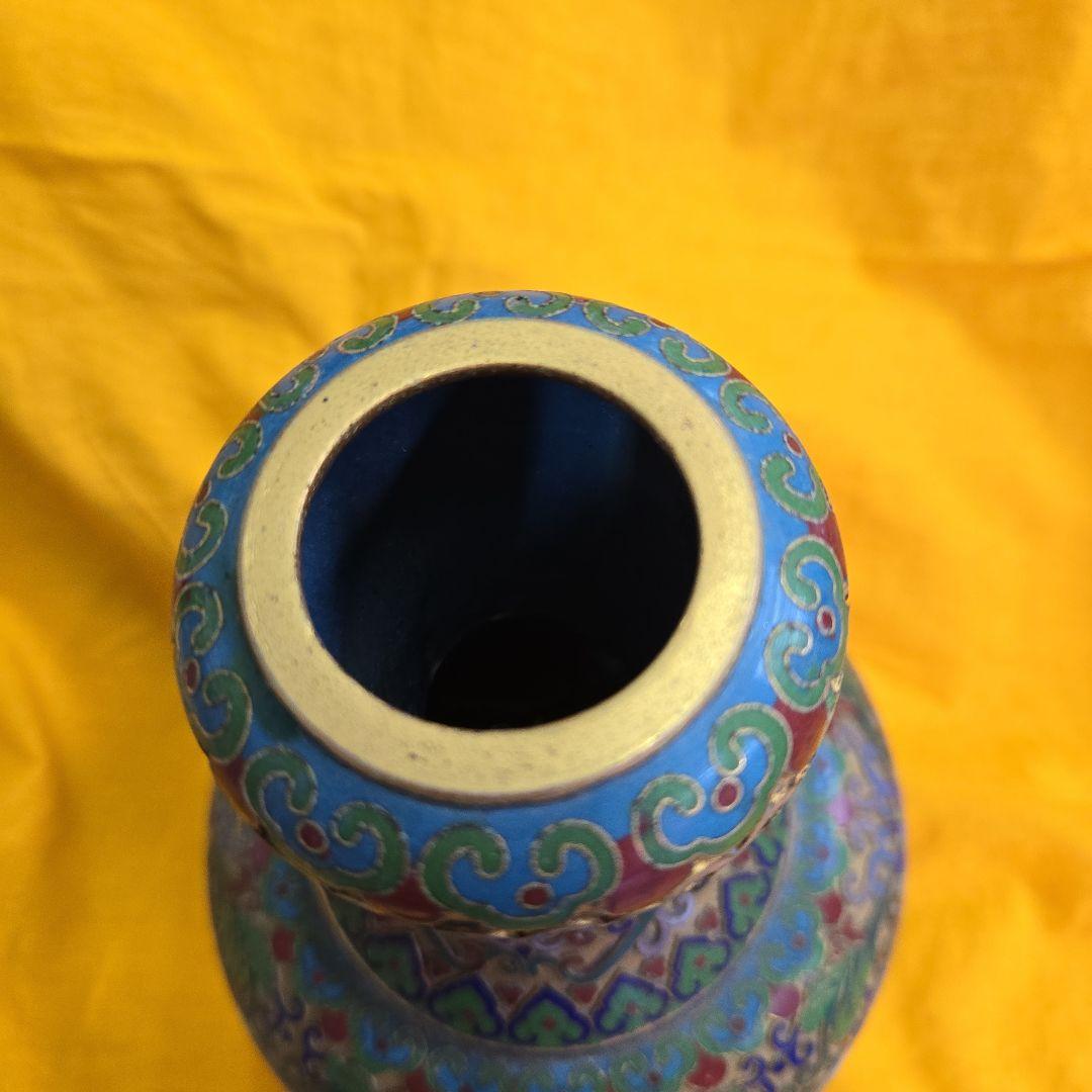 レトロ 中国美術 七宝焼き 花瓶