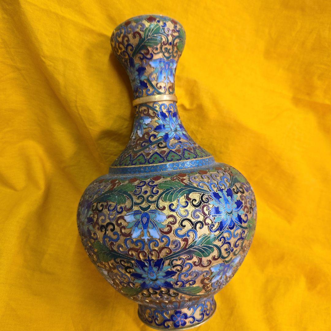 レトロ 中国美術 七宝焼き 花瓶