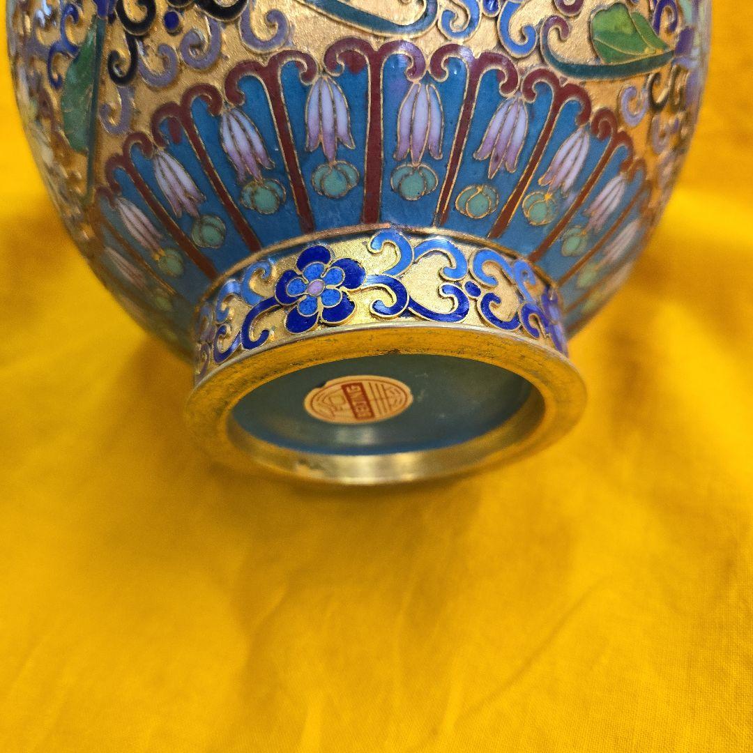 レトロ 中国美術 七宝焼き 花瓶