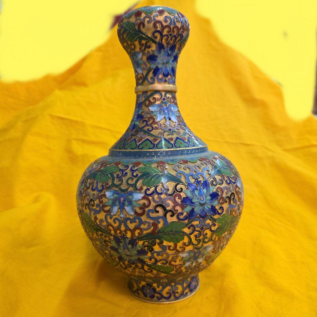 レトロ 中国美術 七宝焼き 花瓶