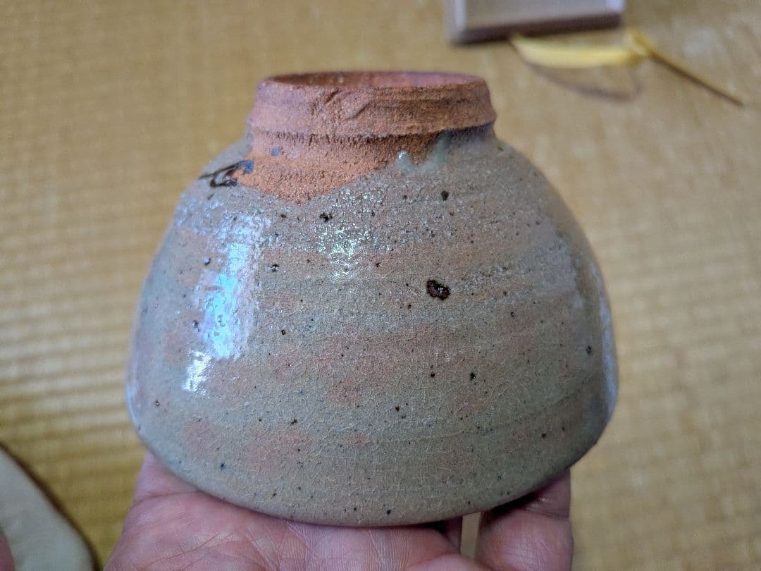 西岡小十　絵唐津　茶碗　無傷・未使用