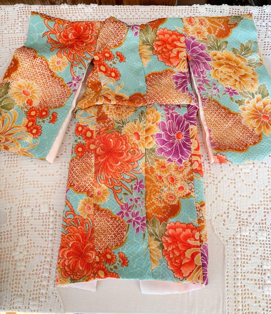 MSD SDMサイズ 振袖 着物 ドール 下駄付き