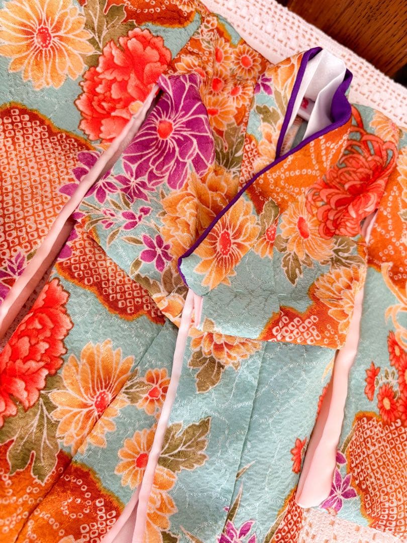 MSD SDMサイズ 振袖 着物 ドール 下駄付き