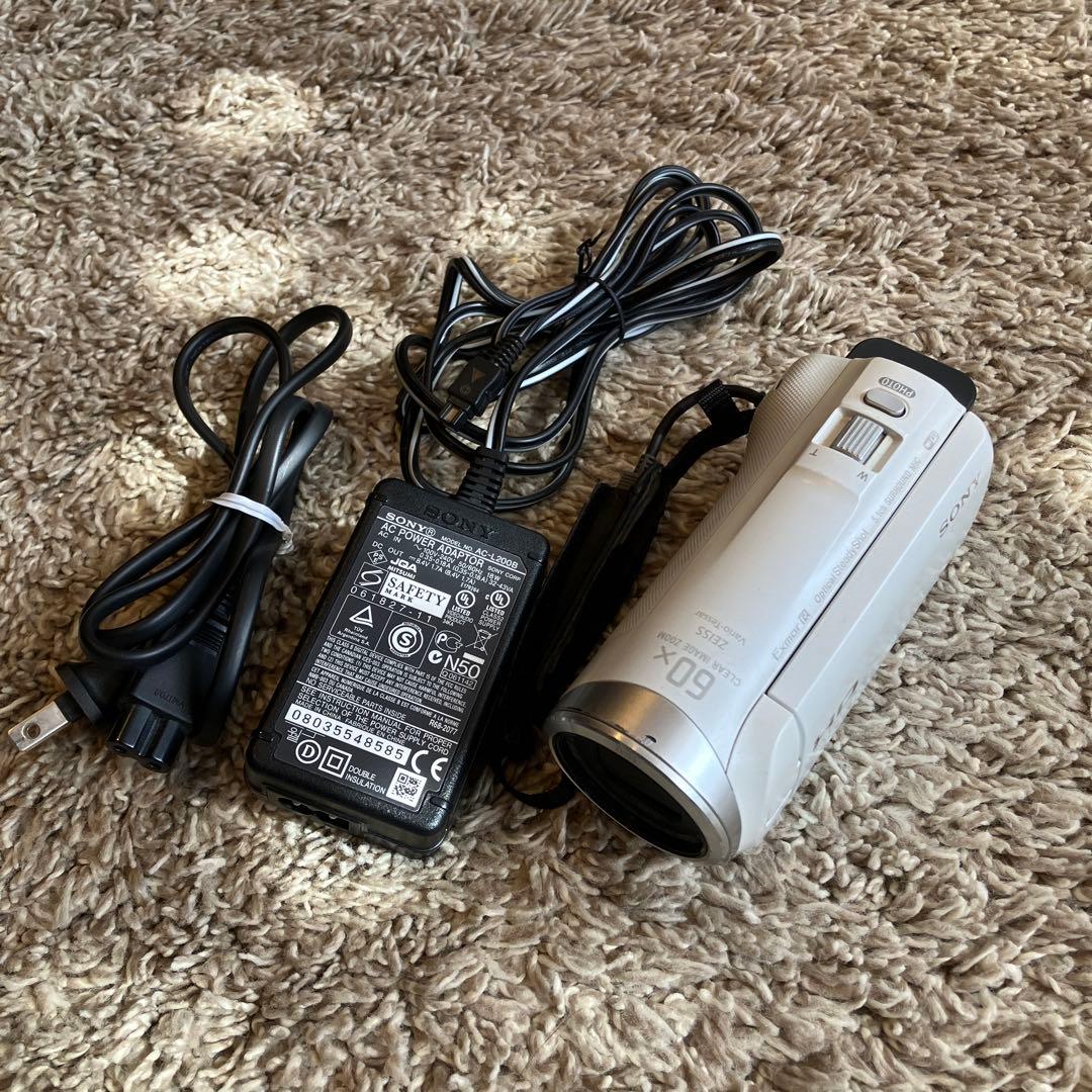 SONY HDR CX485 ホワイト ハンディカムビデオカメラ